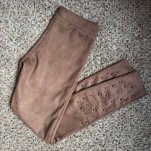 🍂 Suede-Feel Fall Leggings – Size Small 🍂